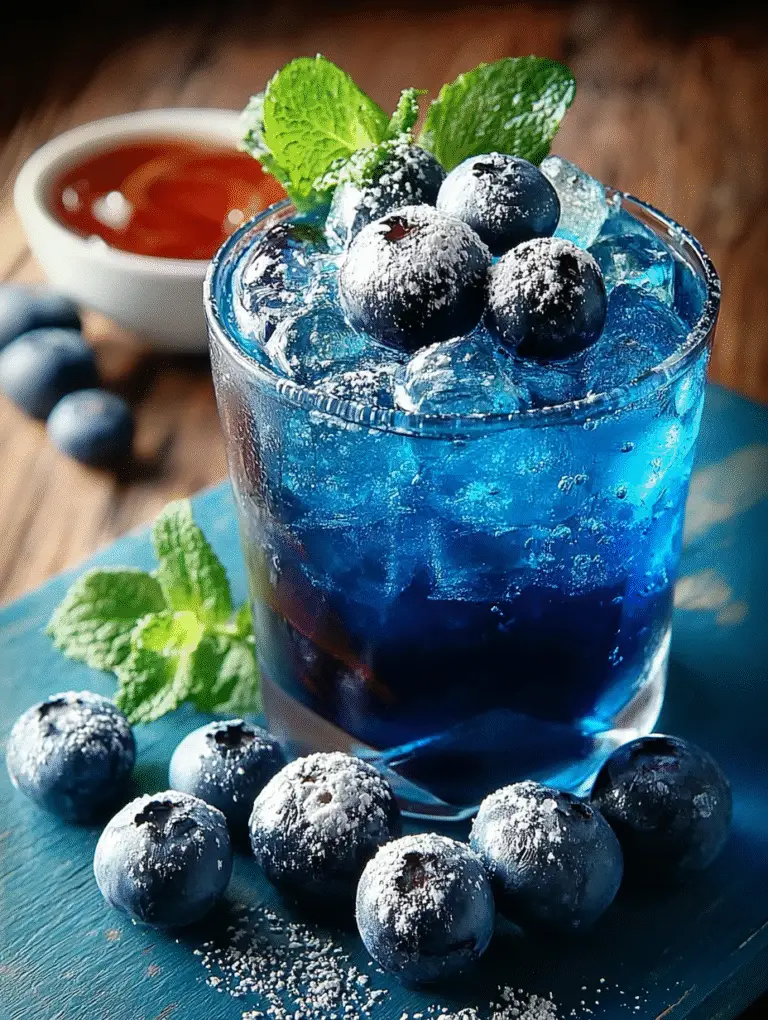 Blue tonic weight loss recipe card visual
