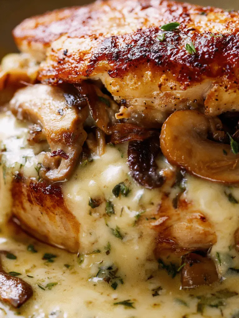Butter garlic mushrooms for stuffed chicken