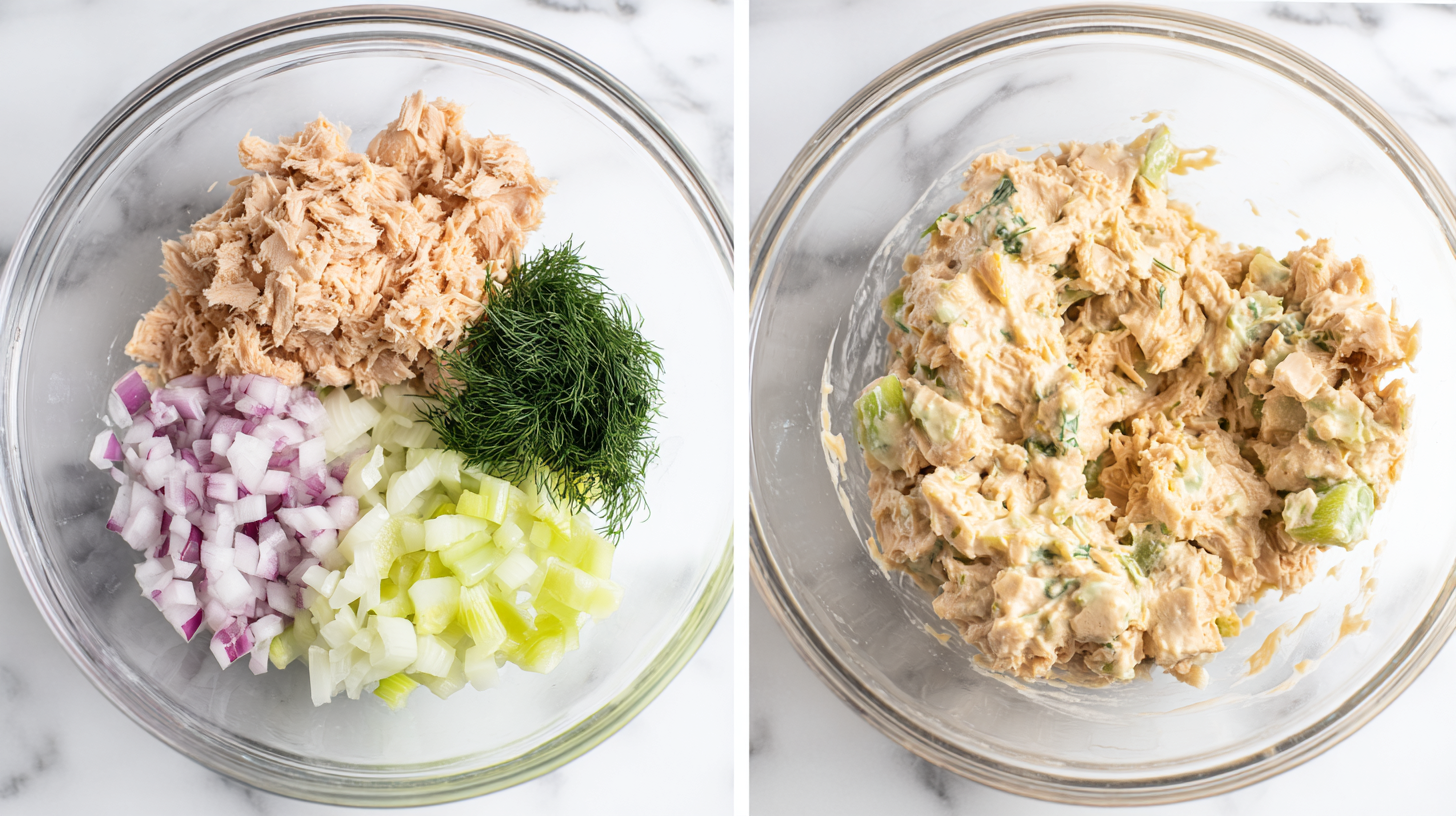 Ingredients for Tuna Salad Cucumber Boats