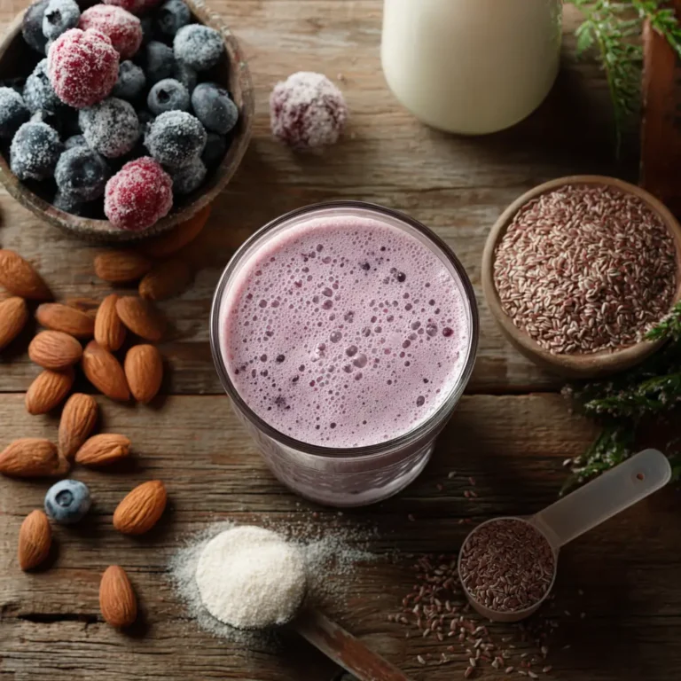 Berry smoothie for gut health and weight loss