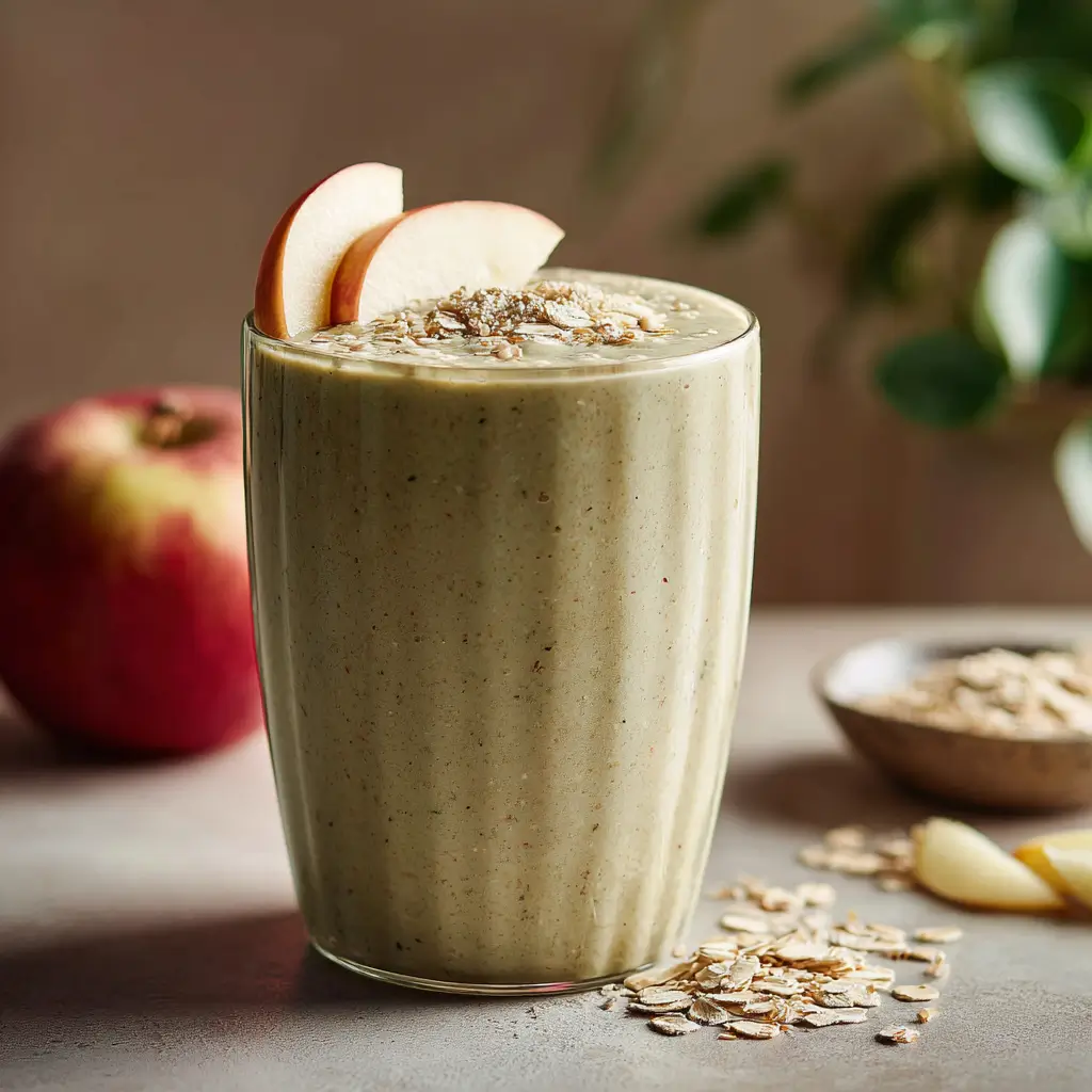 probiotic prebiotic immunity smoothie with apple and oats