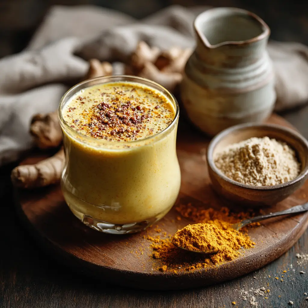 turmeric ginger banana flour smoothie for inflammation