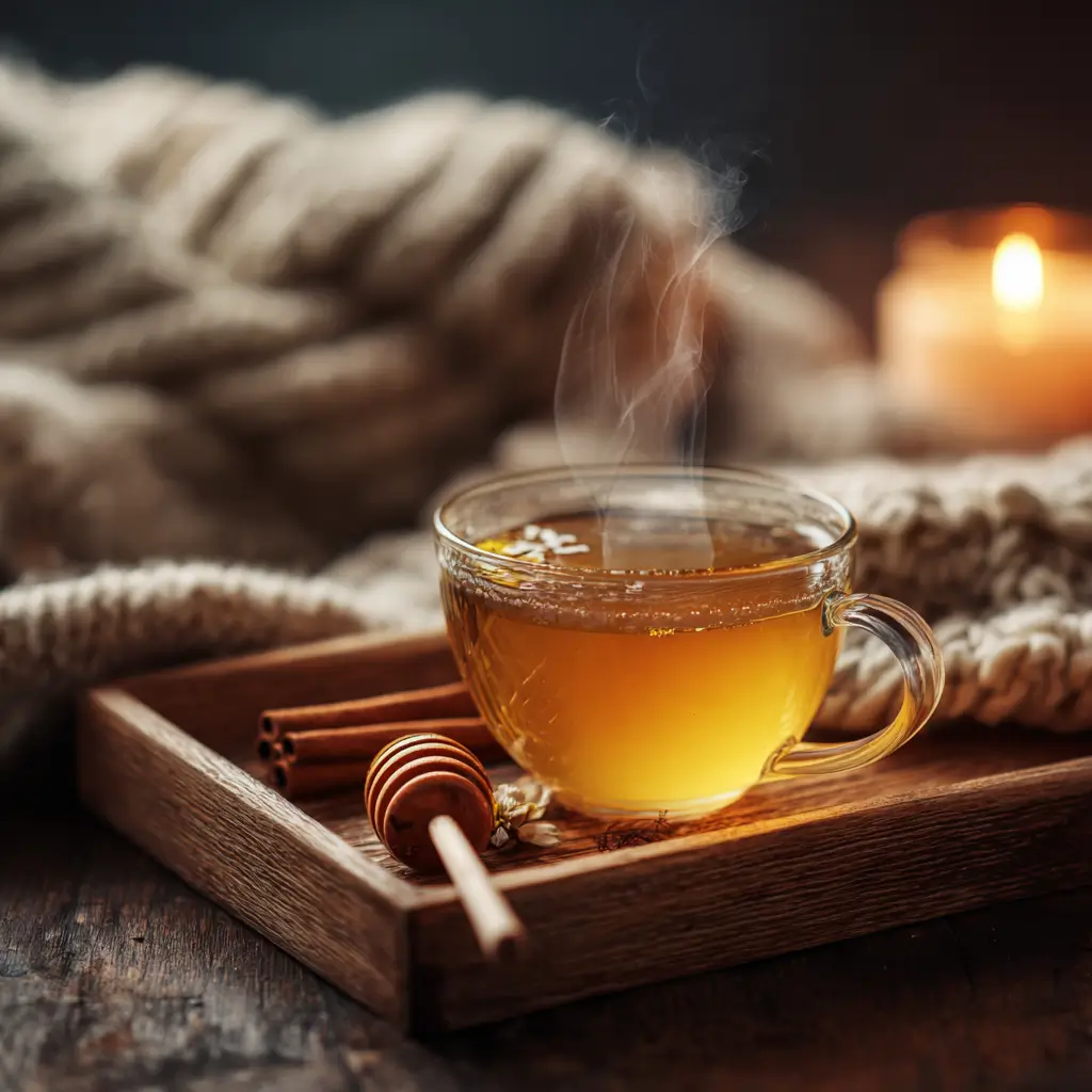 honey chamomile drink cozy nighttime