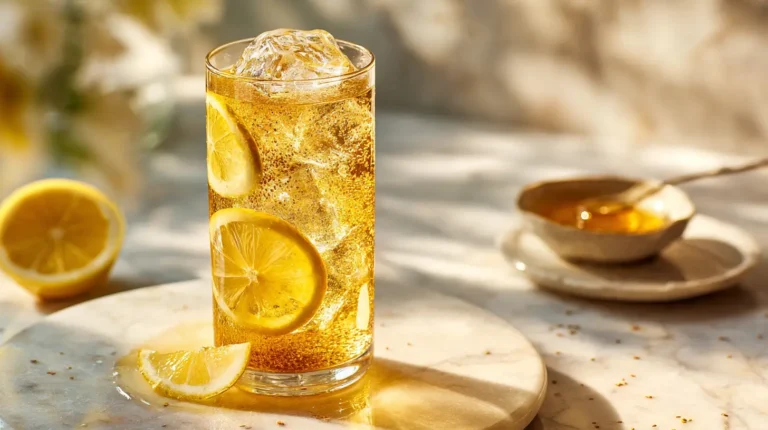 lemon honey flax seed water drink