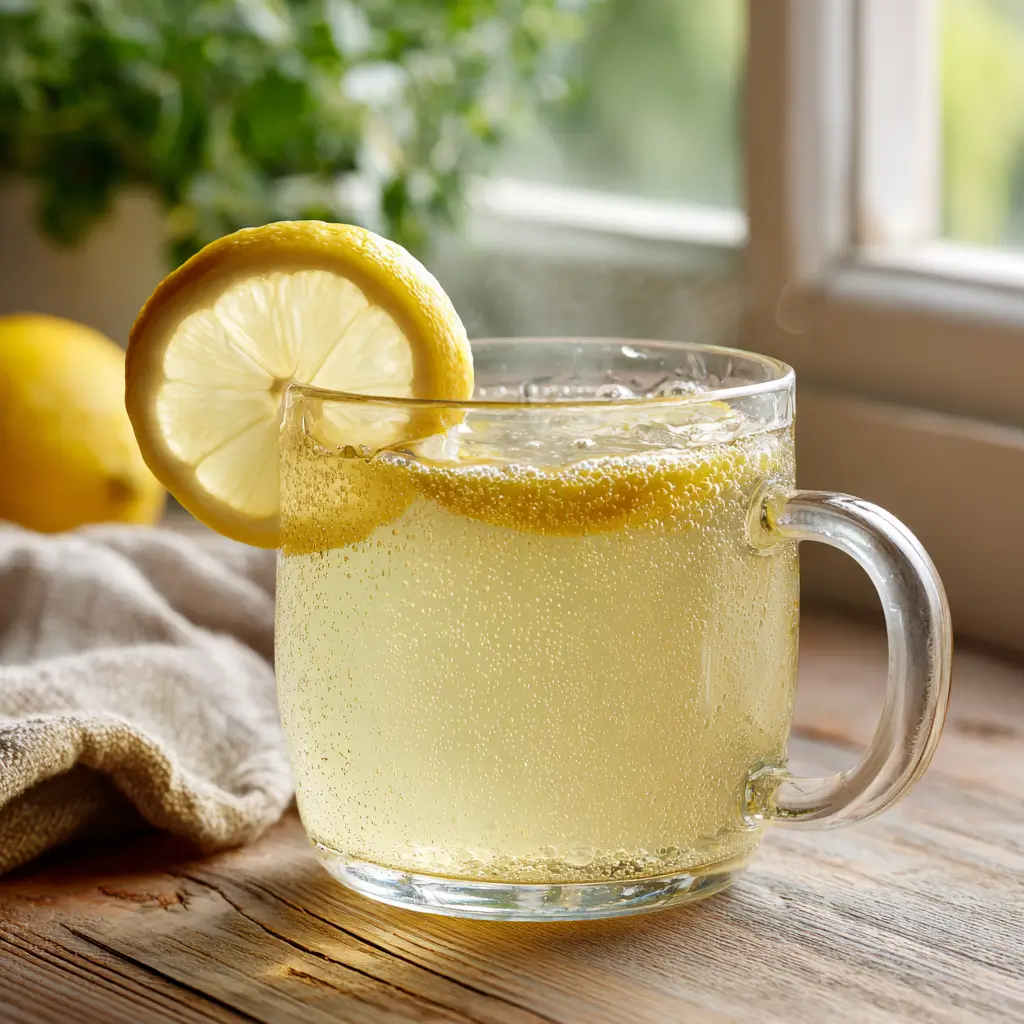 gelatin trick for weight loss 3-ingredient lemon drink in glass mug
