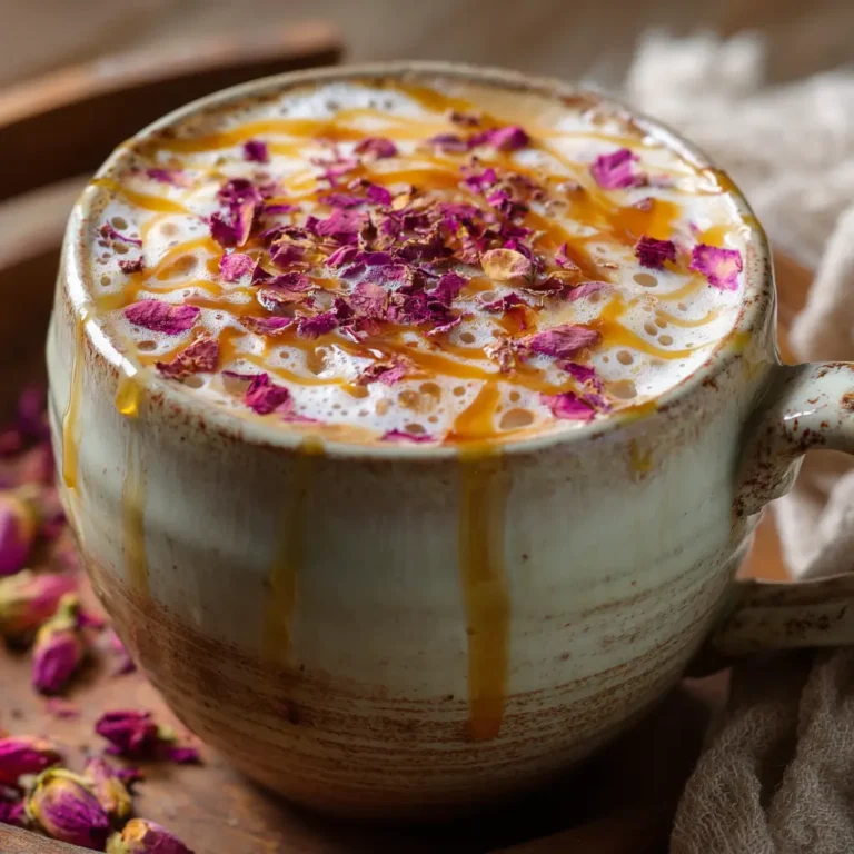 Homemade Rose Cardamom Tea Latte Bliss